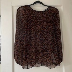 Zara leopard print blouse
